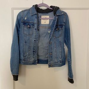 Hollister women’s jeans jacket with hoodie